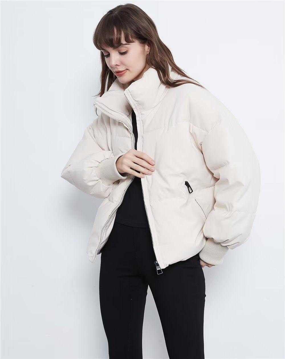 Urban Loose - Cotton Padded Jacket Cotton Coat (7516642050136)