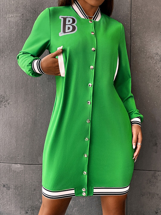 Solid Color Varsity Sports Dress (7524754456664)