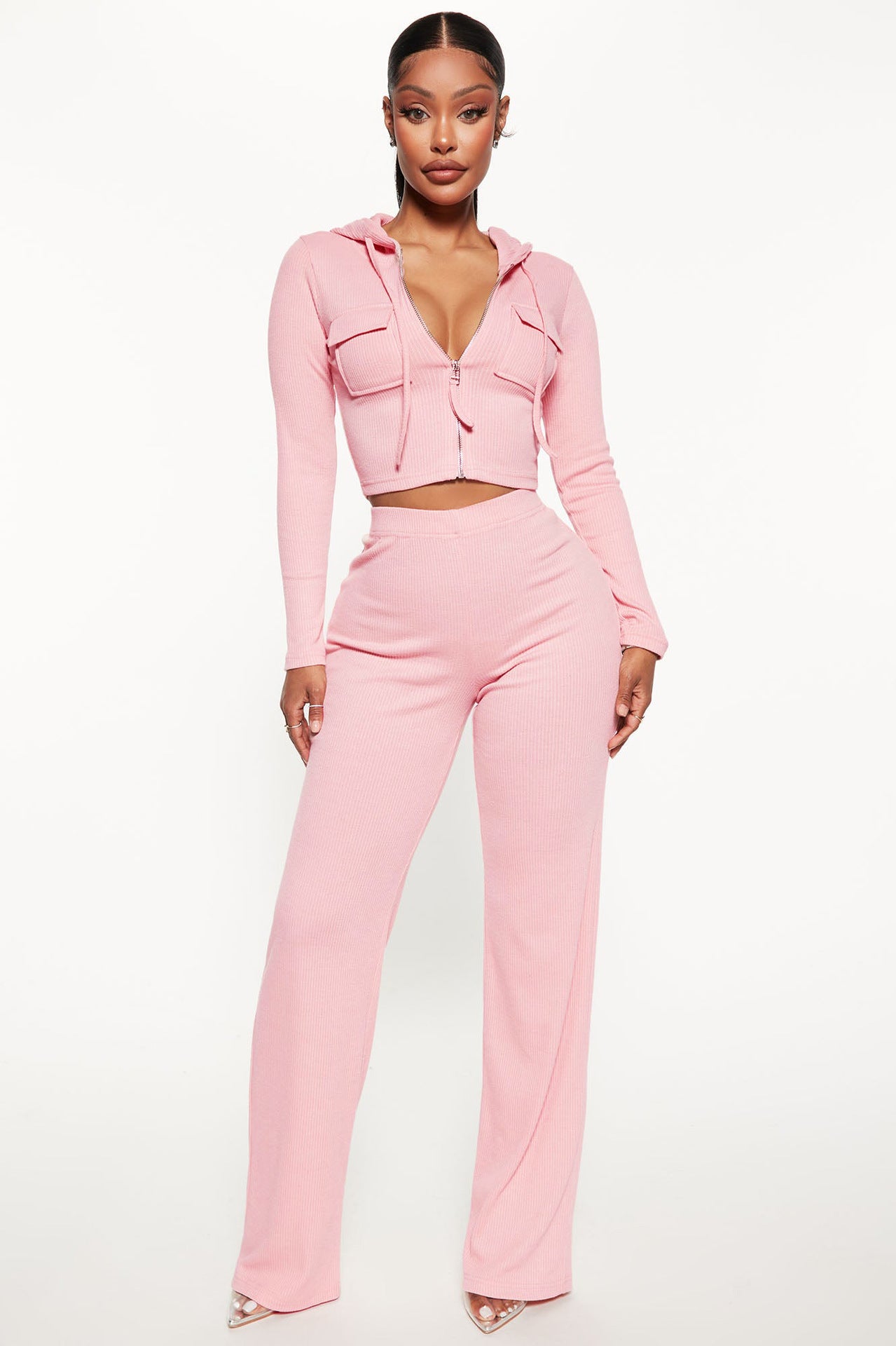 Another Comfy Set - Knitted Hooded Cardigan Two-Piece Set (7516850880600)