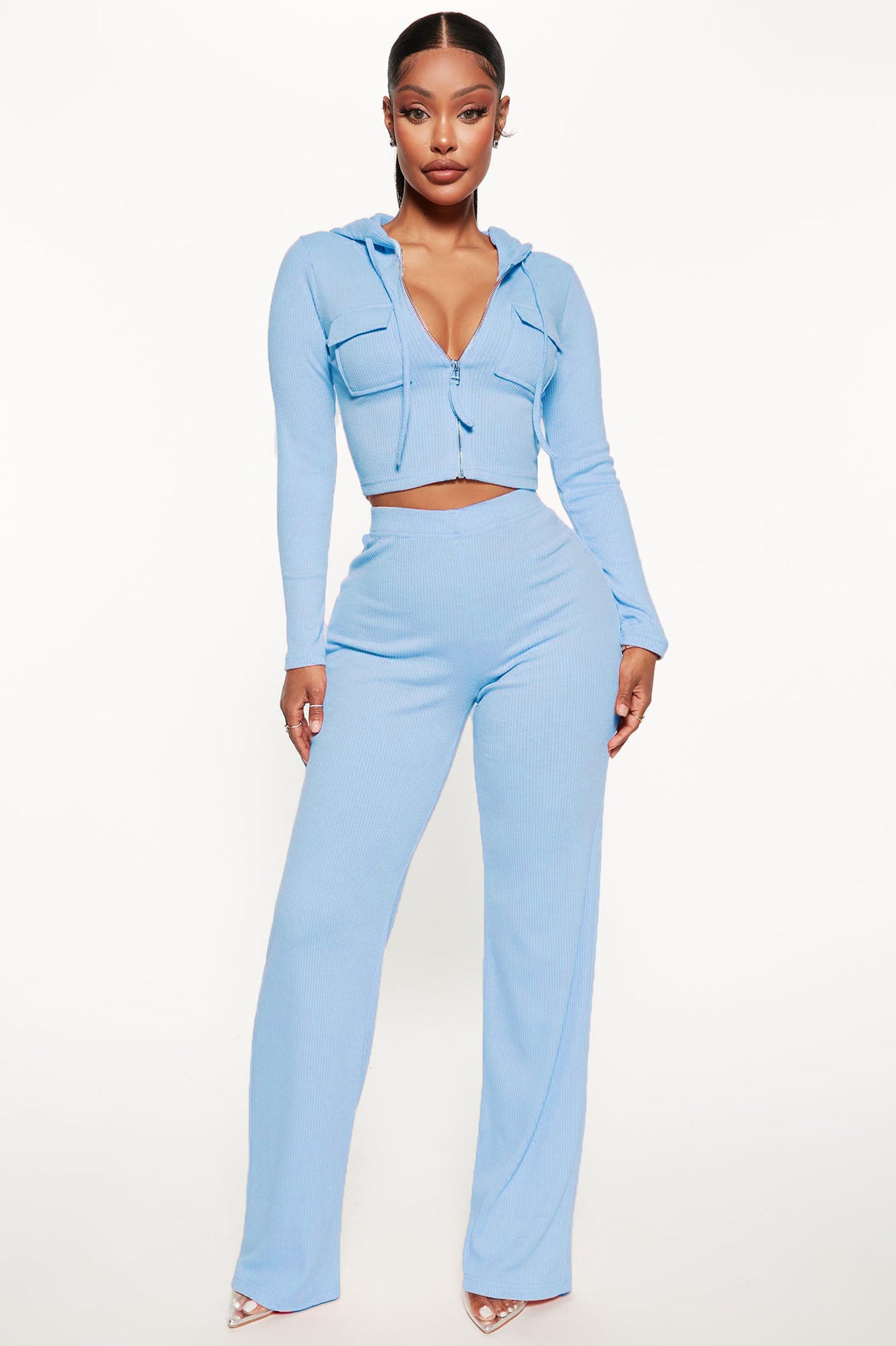 Another Comfy Set - Knitted Hooded Cardigan Two-Piece Set (7516850880600)