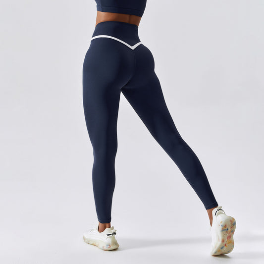 Faux Thong-Line High-Waist Yoga Pants (7524819239000)