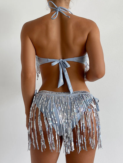 Fringe Sequins - Tube Top & Bikini (7516538077272)