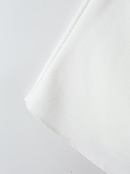 Bow A-Line Satin High-Waist Skort