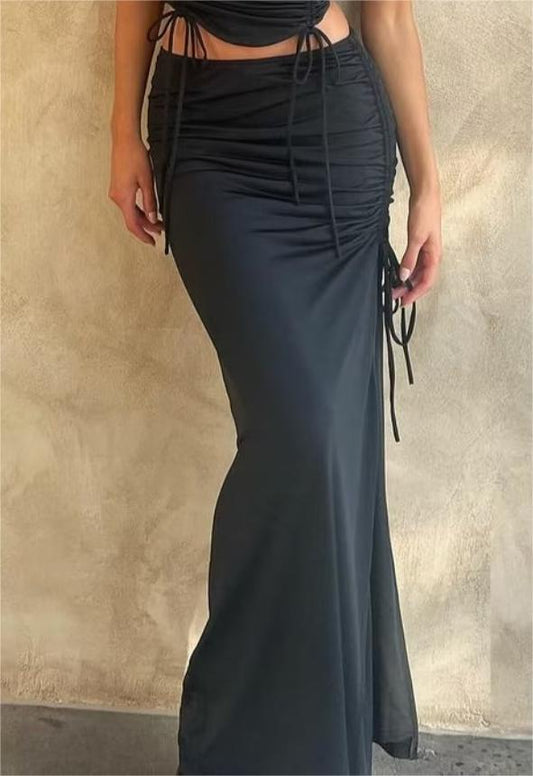 Asymmetrical Drawstrings Sheath Dress