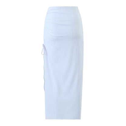 Asymmetrical Drawstrings Sheath Dress