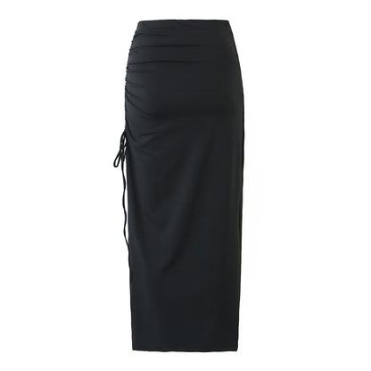 Asymmetrical Drawstrings Sheath Dress