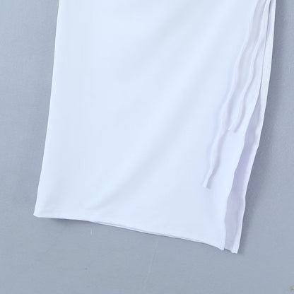 Asymmetrical Drawstrings Sheath Dress