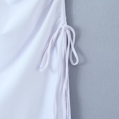 Asymmetrical Drawstrings Sheath Dress