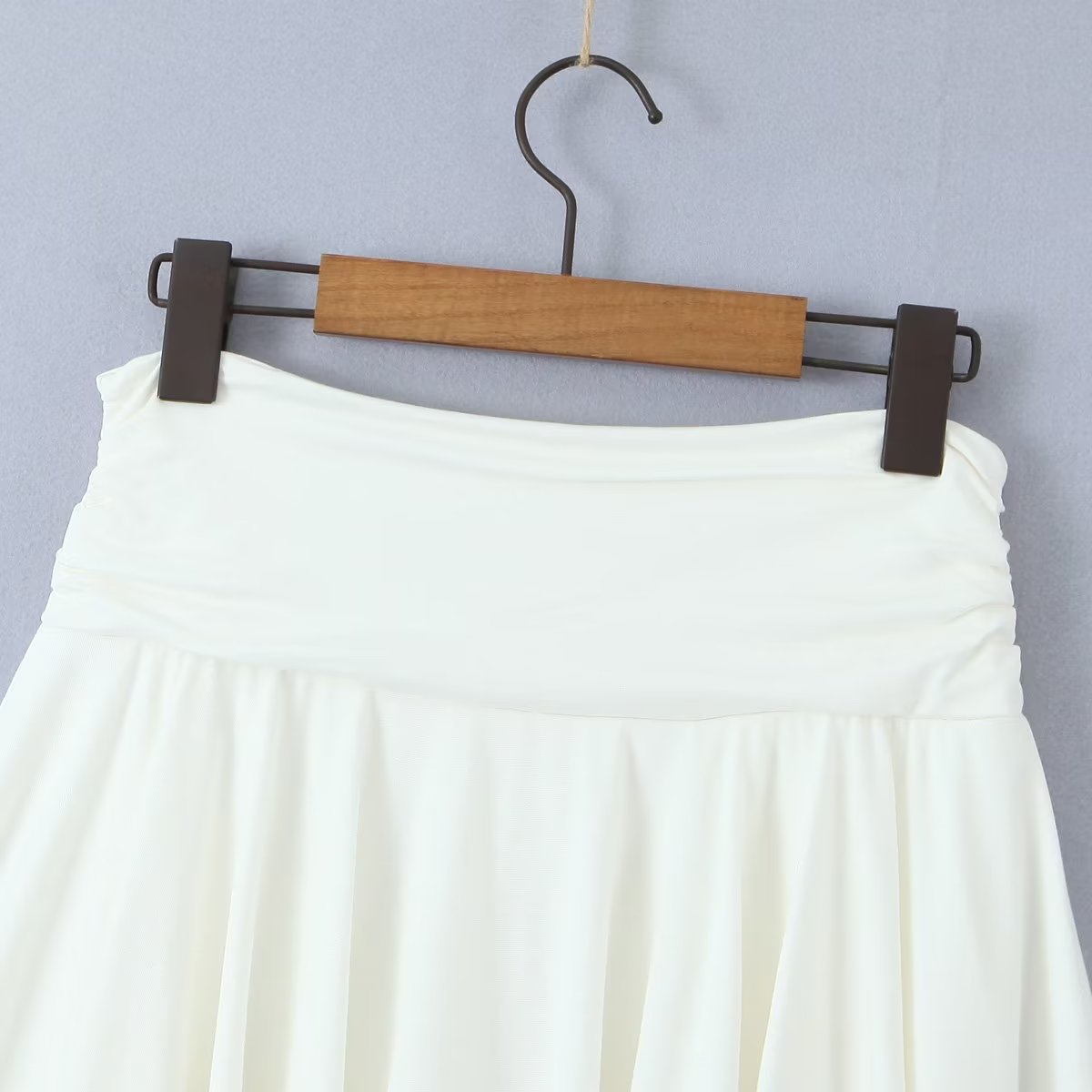 Lace-Up Low-Waist Pleated Side Skirt