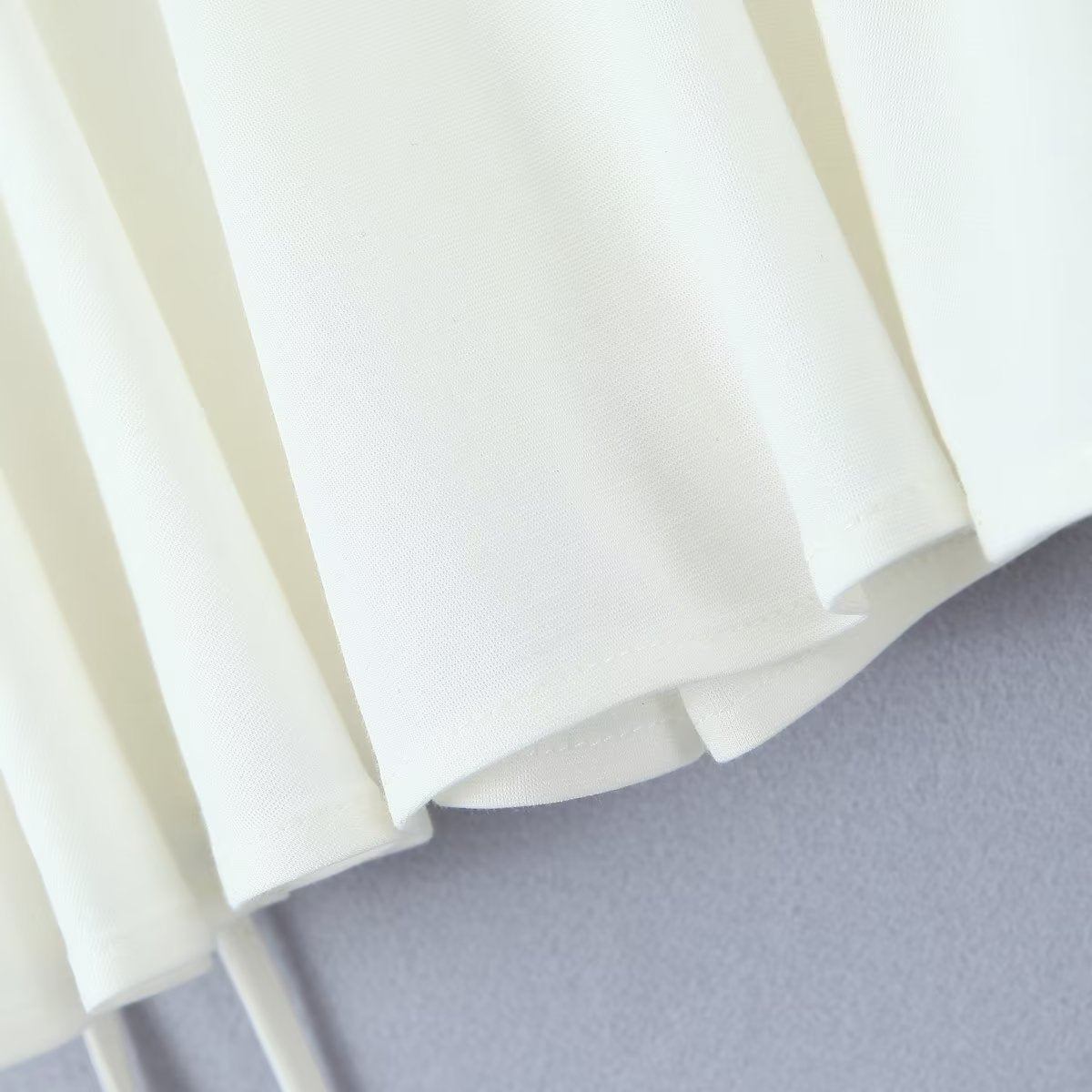 Lace-Up Low-Waist Pleated Side Skirt