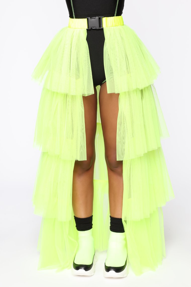 Mesh Stitching Pettiskirt Buckle Skirt