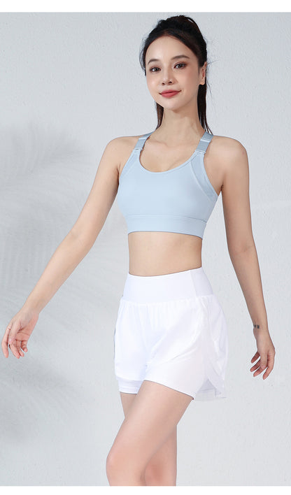 Double-Wide Straps Yoga Bra