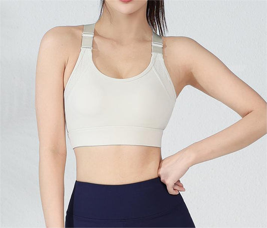 Double-Wide Straps Yoga Bra
