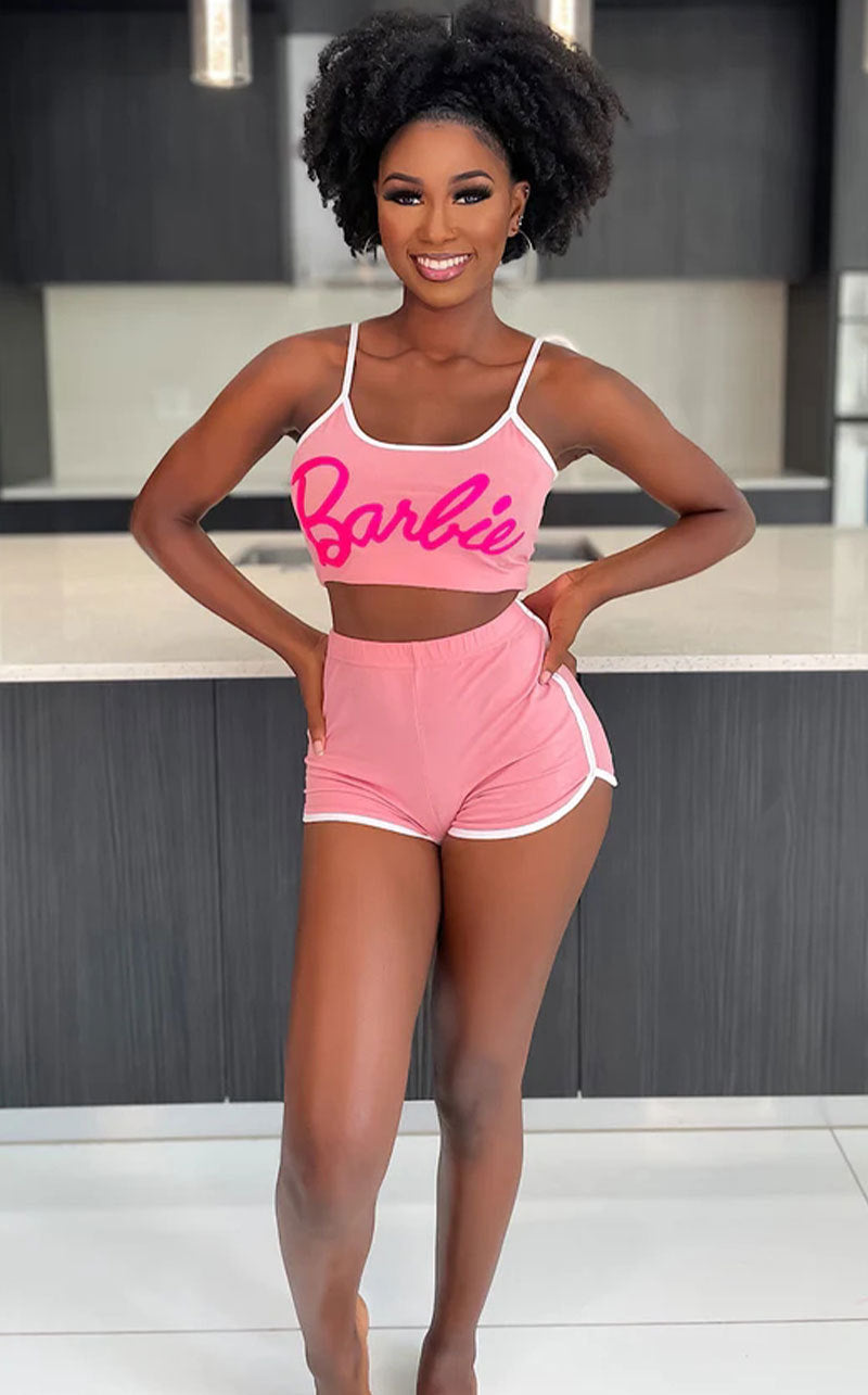 BARBIE Casual Sleeveless Sports Two-Piece Set (7516866871384)