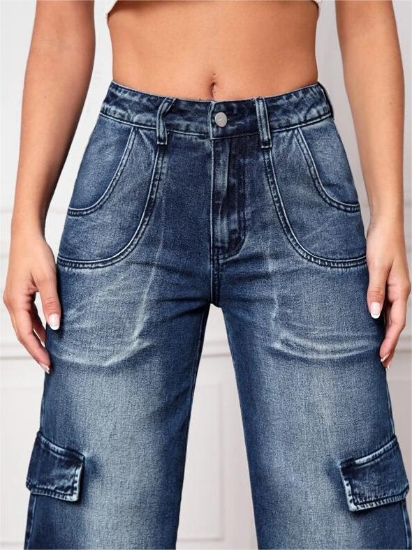 Multi-Pockets Tooling Denim Jeans