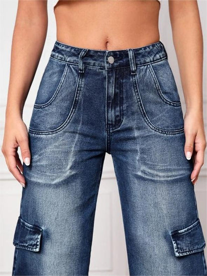 Multi-Pockets Tooling Denim Jeans
