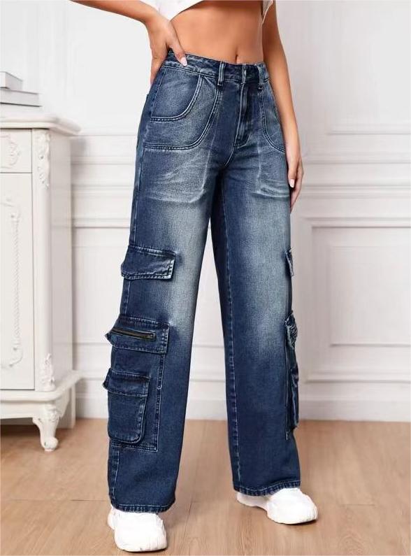 Multi-Pockets Tooling Denim Jeans