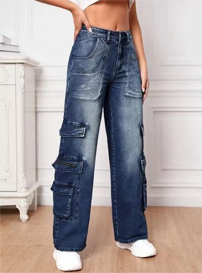 Multi-Pockets Tooling Denim Jeans