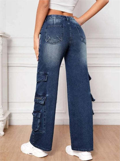 Multi-Pockets Tooling Denim Jeans