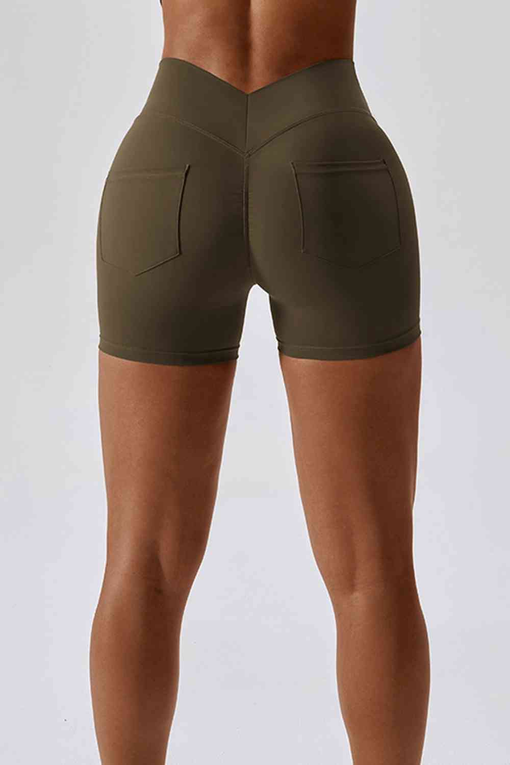 Back Pocket - Wide Waistband Sports Shorts (7500825755736)