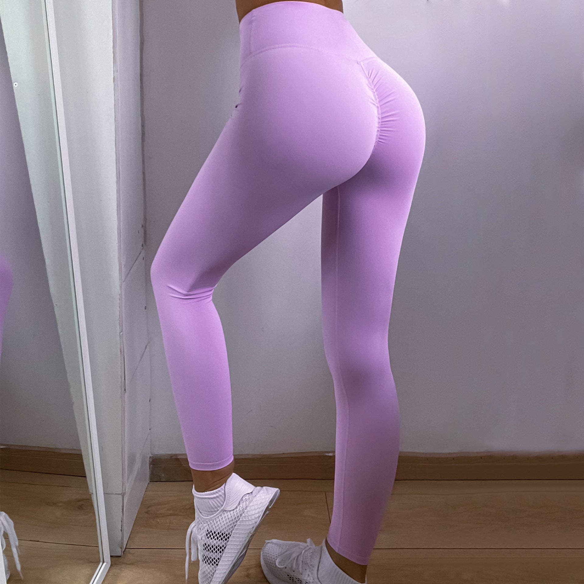 Drawstrings-Waist - Drawstrings High-Waist Sportswear Bra & Bottoms Set (7520682541144)