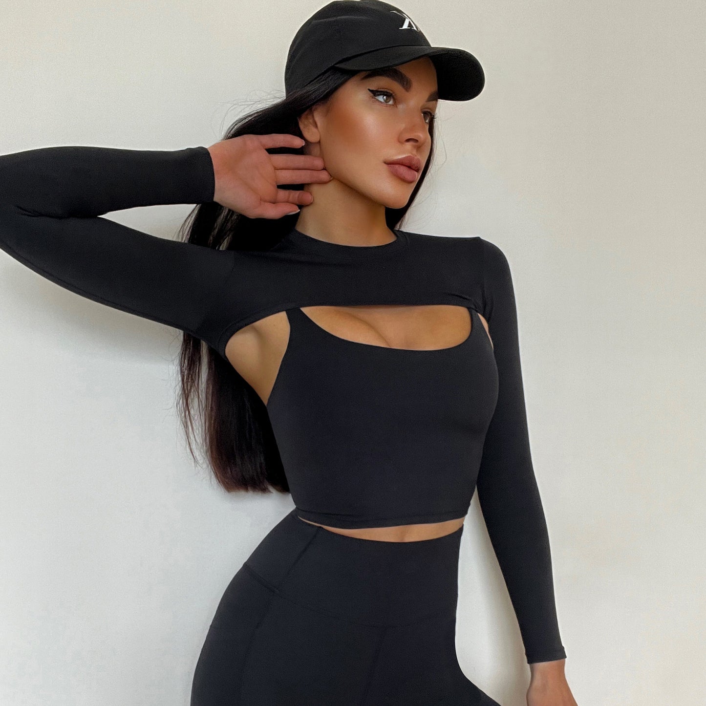 Sling Long Sleeves - T-Shirt Shorts Three-Piece Set (7516865724504)