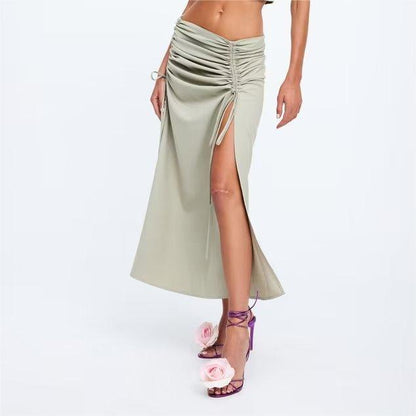 Drawstrings Hip Bag Skirt