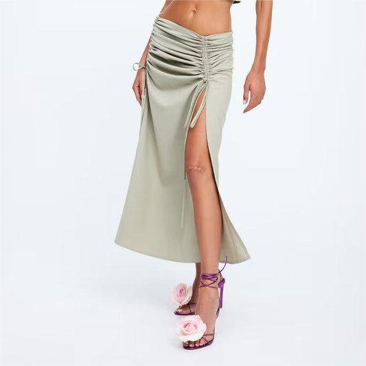 Drawstrings Hip Bag Skirt