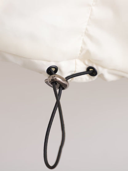 French Stitching Contrast Color Hooded Jacket