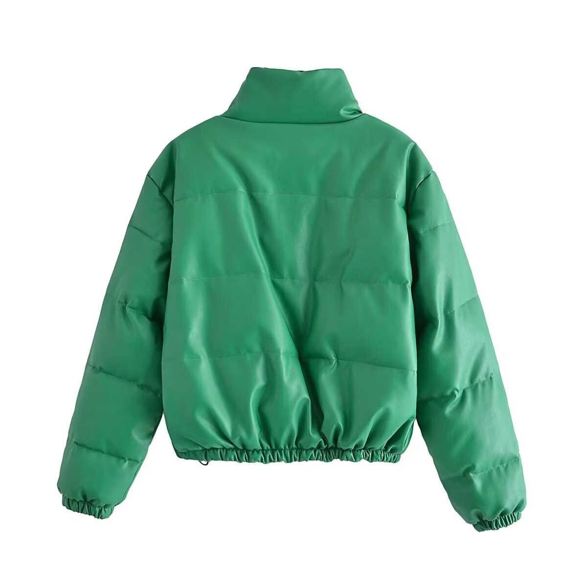 Cotton - Padded Thickened Poly-Urethane Leather Cotton Coat Jacket Coat (7516615475288)
