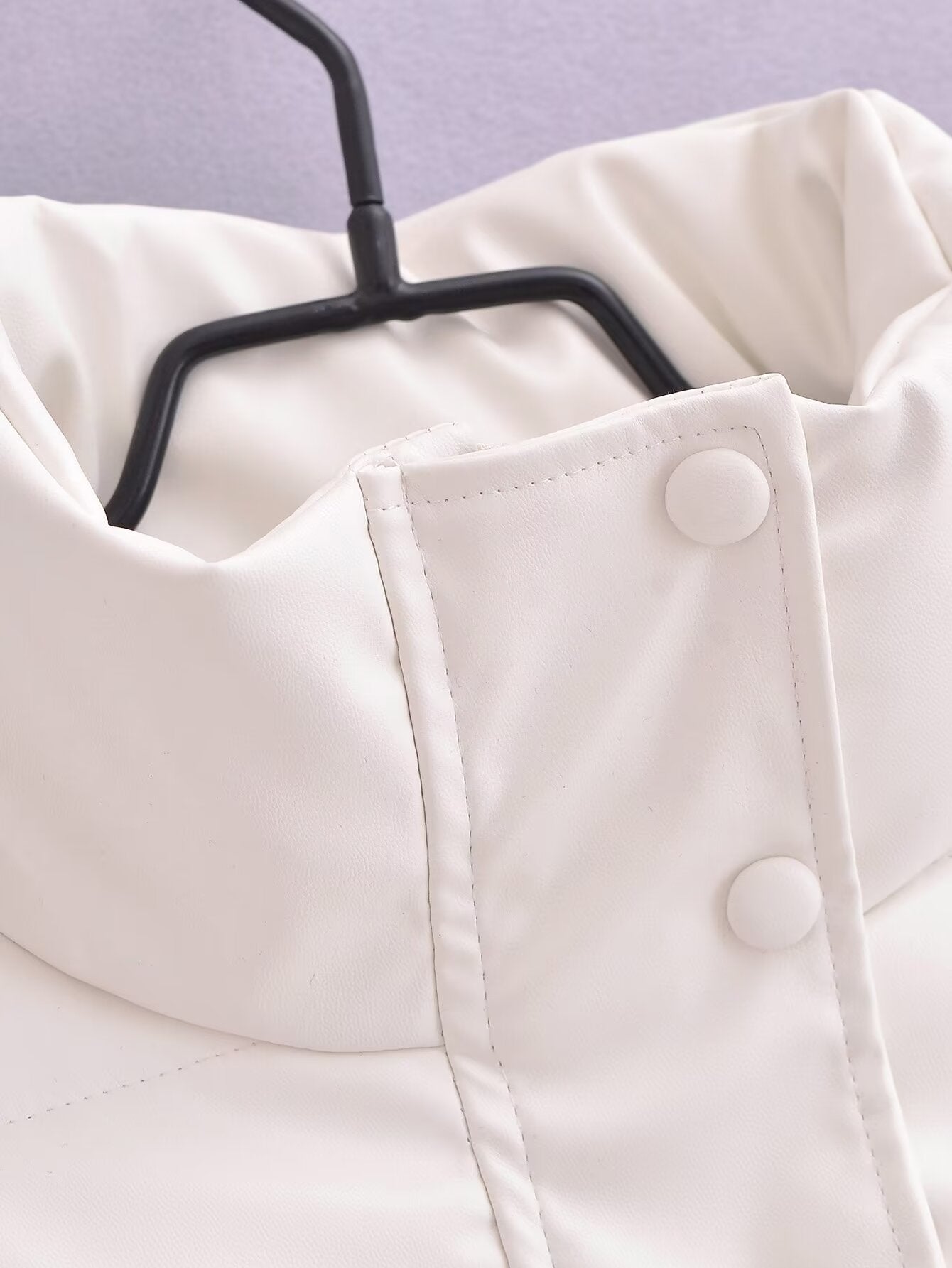 Cotton - Padded Thickened Poly-Urethane Leather Cotton Coat Jacket Coat (7516615475288)