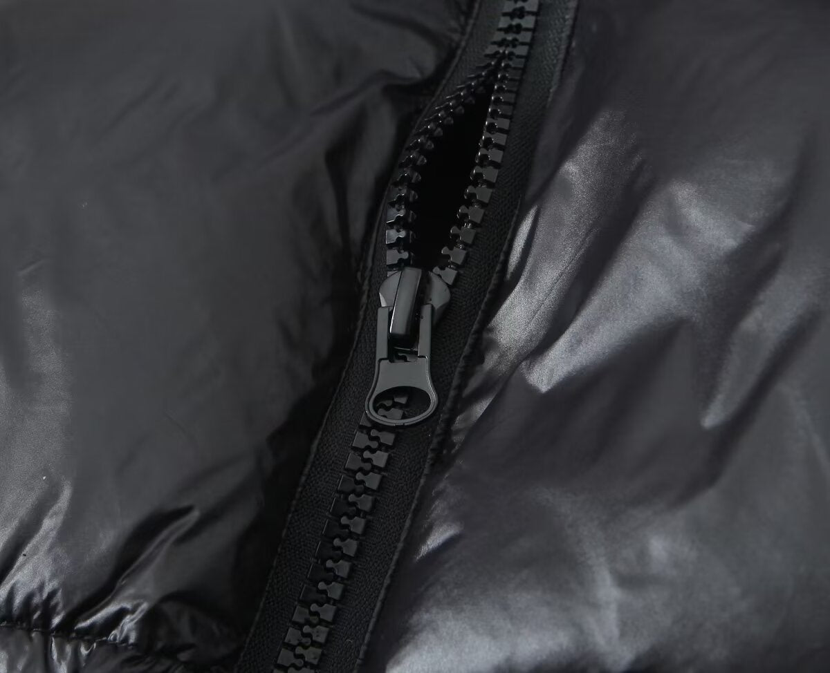Stand-Collar Zipper Sleeveless Cotton Vest Jacket