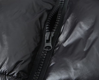 Stand-Collar Zipper Sleeveless Cotton Vest Jacket
