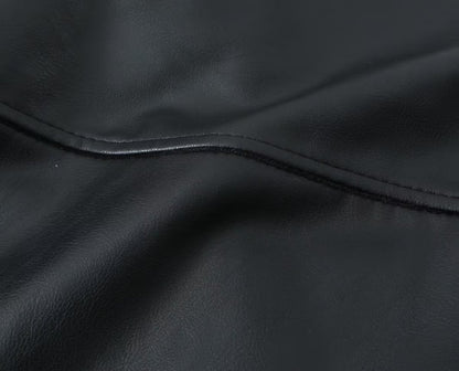 Crop-Top Faux Leather Jacket