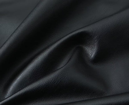 Crop-Top Faux Leather Jacket