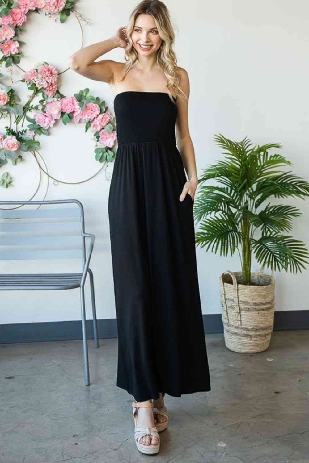 Heimish Dress - Full Size Strapless Maxi Dress (7515565719640)
