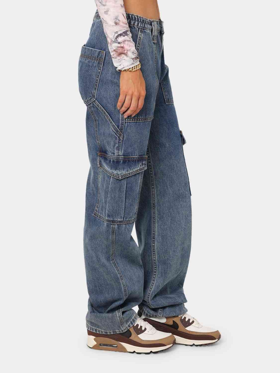 Straight Jeans With Pockets (7484161327192)