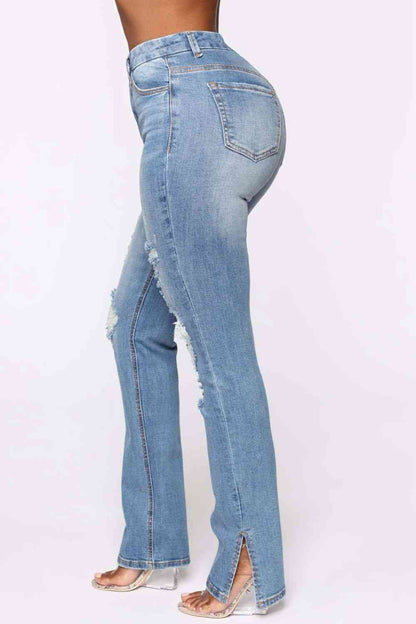 Distressed & Slit Jeans (7486622236760)