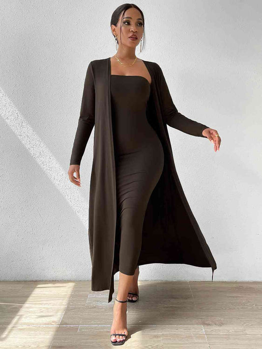 Strapless Dress & Cardigan - Set (7484245409880)