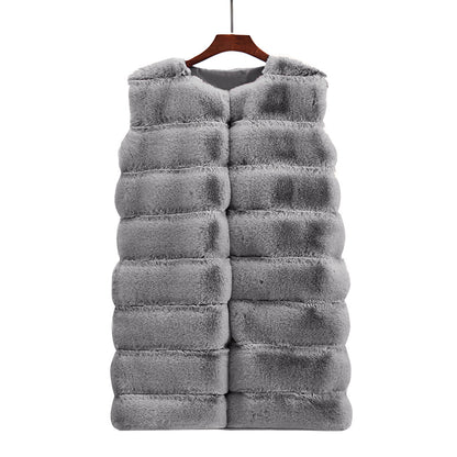 Cotton-Padded Plush Vest Coat
