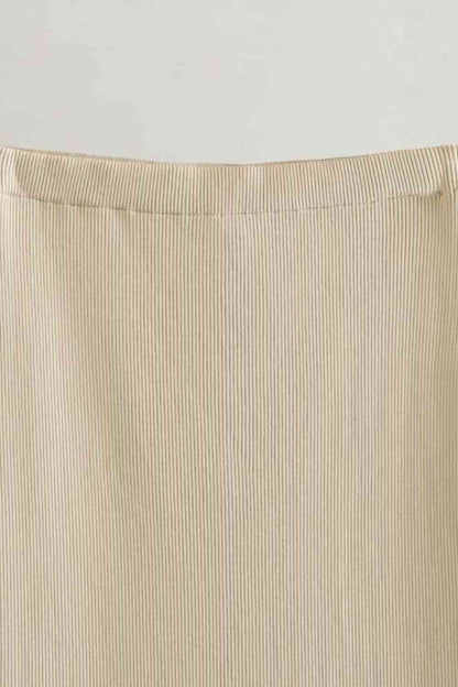Cami Wide Waistband Ribbed V-Neck & Skirt Set (7501465223256)
