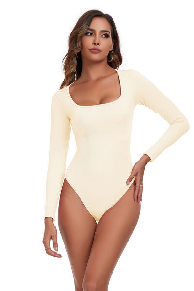 Active Bodysuit - Square Neck Long Sleeves (7501420462168)