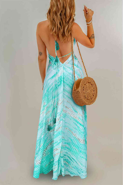 Maxi Dress - Tie-Dye Halter Neck (7515558346840)