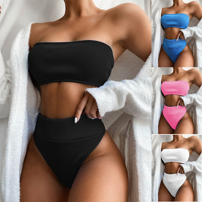 Solid Color Swimwear - Bikini (7516584312920)