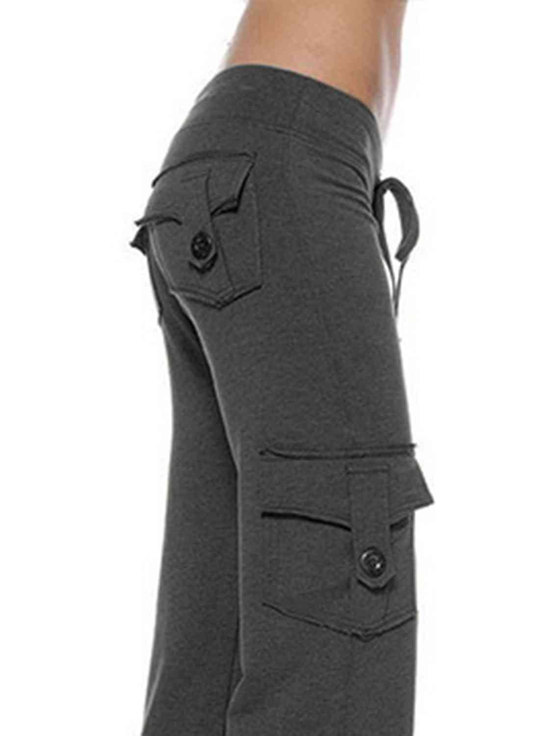 Mid-Waist Pants With Pockets (7500880871512)