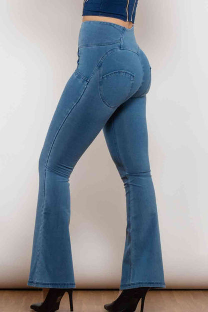 Apple/Mac Jeans - Zip Detail Flare Long Jeans (7486624366680)