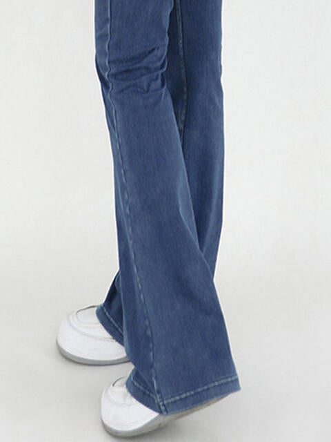 Bootcut Jeans With Pockets - Wide Waistband (7496928100440)