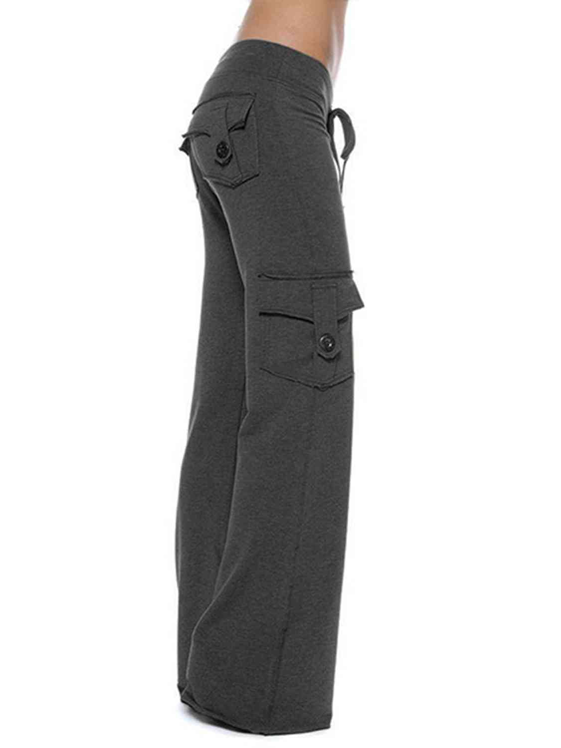 Mid-Waist Pants With Pockets (7500880871512)