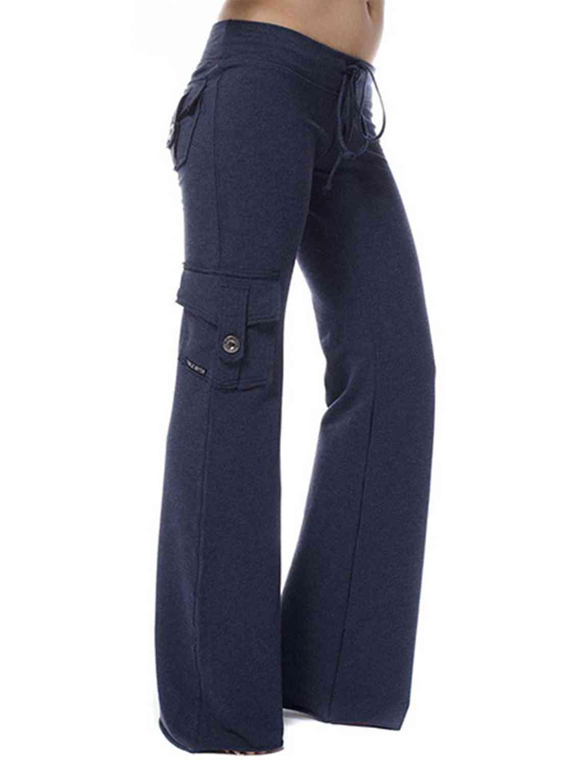 Mid-Waist Pants With Pockets (7500880871512)