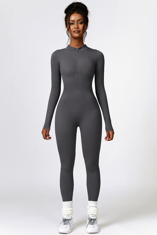 Jumpsuit Active - Half-Zip Long Sleeves Active Jumpsuit (7501002801240)